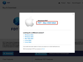 FDT のダウンロードページ